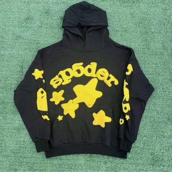 spider hoodie black and yellow medium - Picture 1 of 3